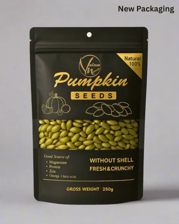 Premium Natural Pumpkin Seeds 200g - Fresh, Crunchy, Shell-Free Snack