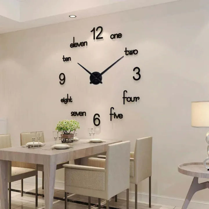 Big Eleven wooden wall clock - 3d LASER CUT - home decore wooden wall clock