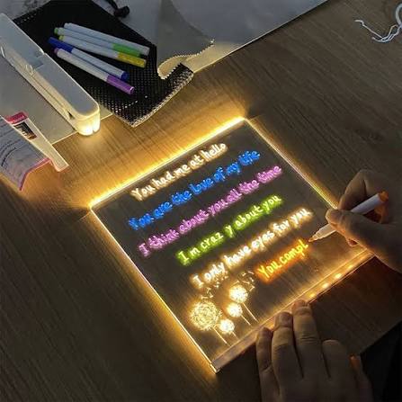 GlowBoard™ – LED Illuminated Acrylic Dry Erase Note Board