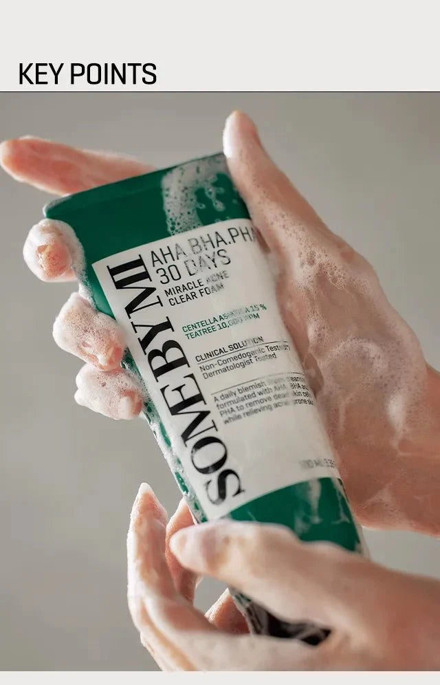 SOME BY MI AHA.BHA.PHA 30 Days Miracle Acne Clear Foam Face wash (100ml)
