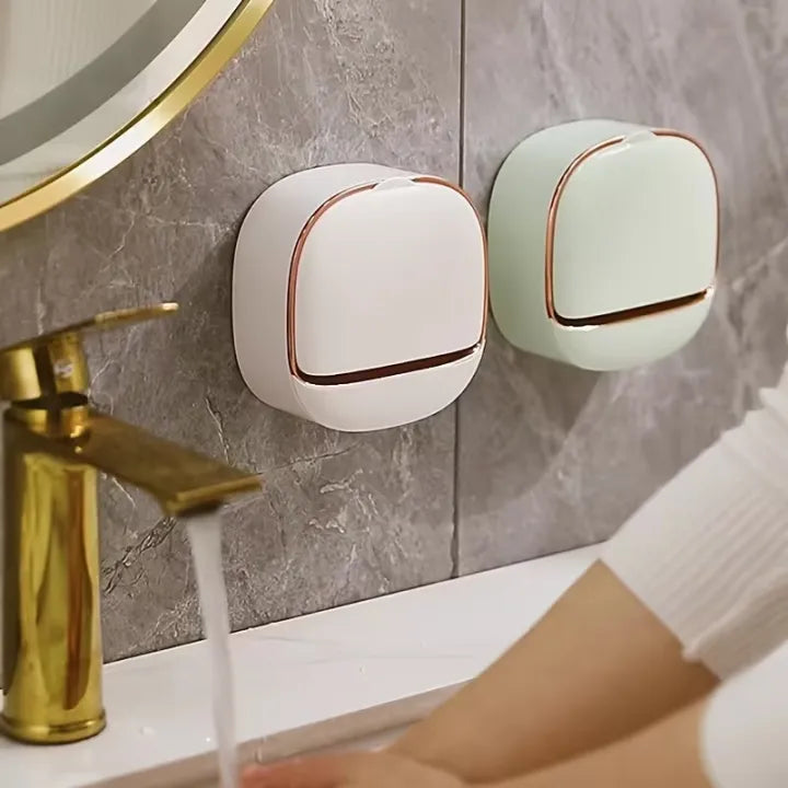 Luxury Soap Holder with Drain Tray, Waterproof Soap Dish with Drainage Box, Soap Box