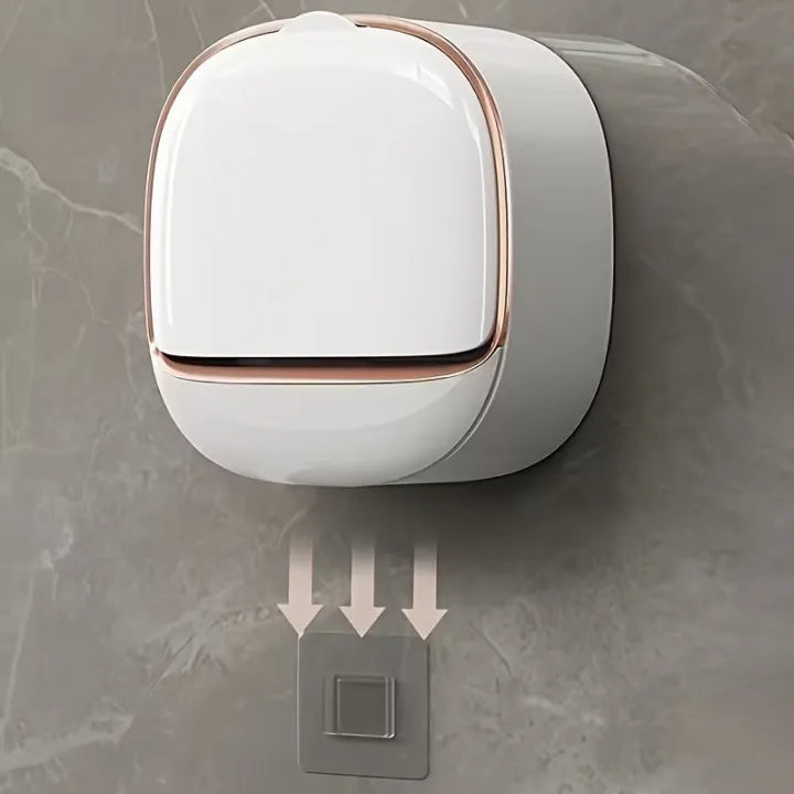 Luxury Soap Holder with Drain Tray, Waterproof Soap Dish with Drainage Box, Soap Box