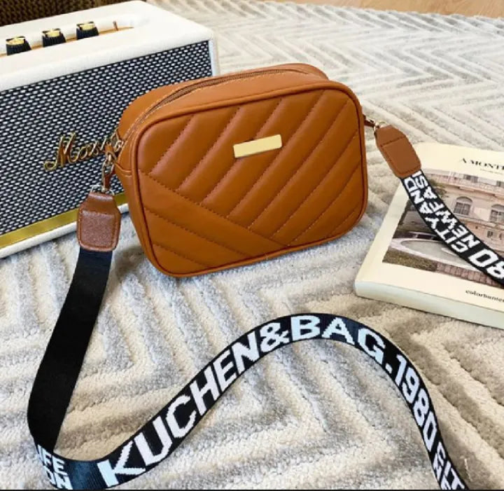 Quilted PU Leather Elegant Crossbody Bag for Women - Stylish Shoulder Handbag with Phone Pouch