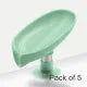 Premium Leaf-Shaped Suction Mount Soap Holder with Water Filtration Design for Bathroom