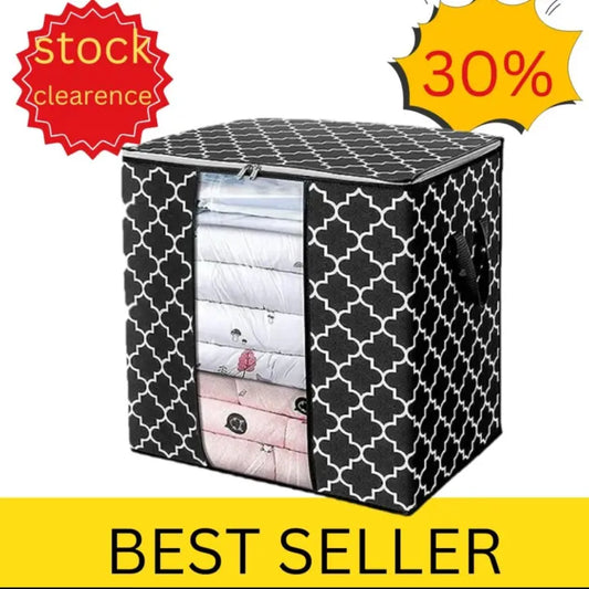 Foldable Storage Organizer Bag Transparent PVC Window Clothes Blanket Storage Bag Multiple Color