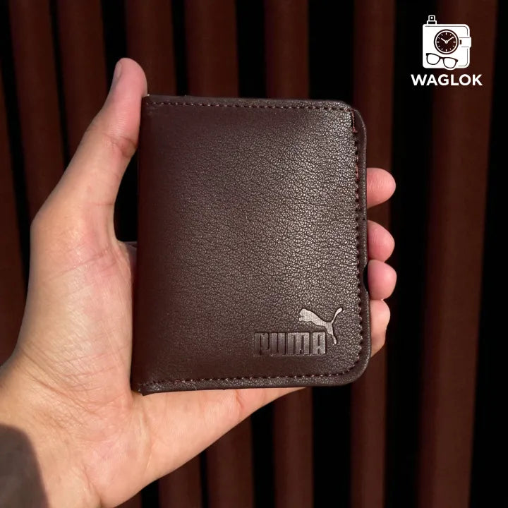Fashion Slim Wallet, Poma Soft Leather Card Holder, Best Quality Purse For Cash & Cards - 6 Card Slots