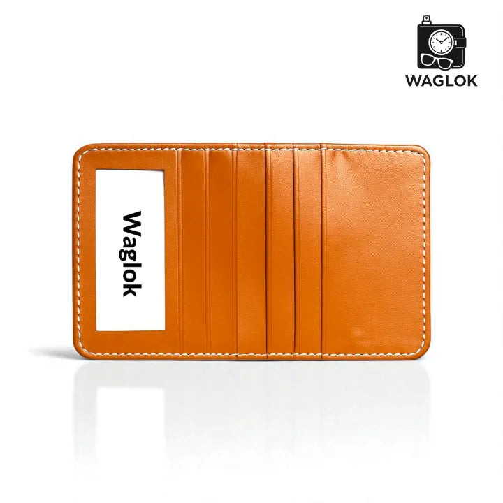 Fashion Slim Wallet, Poma Soft Leather Card Holder, Best Quality Purse For Cash & Cards - 6 Card Slots