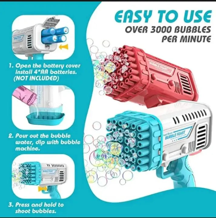 Bubble Toy for Kids - Bubble Machine with Water & Liquid Solution, Fun bubble Toy for Boys,