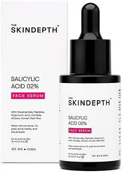 THE SKINDEPTH Salicylic Acid 02% Face Serum (with Niacinamide & Peptides - 30ml)