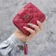 Premium PU Leather Cherry Coin Purse Bag for Women - Cute Zipper Mini Card Wallet & Square Pouch