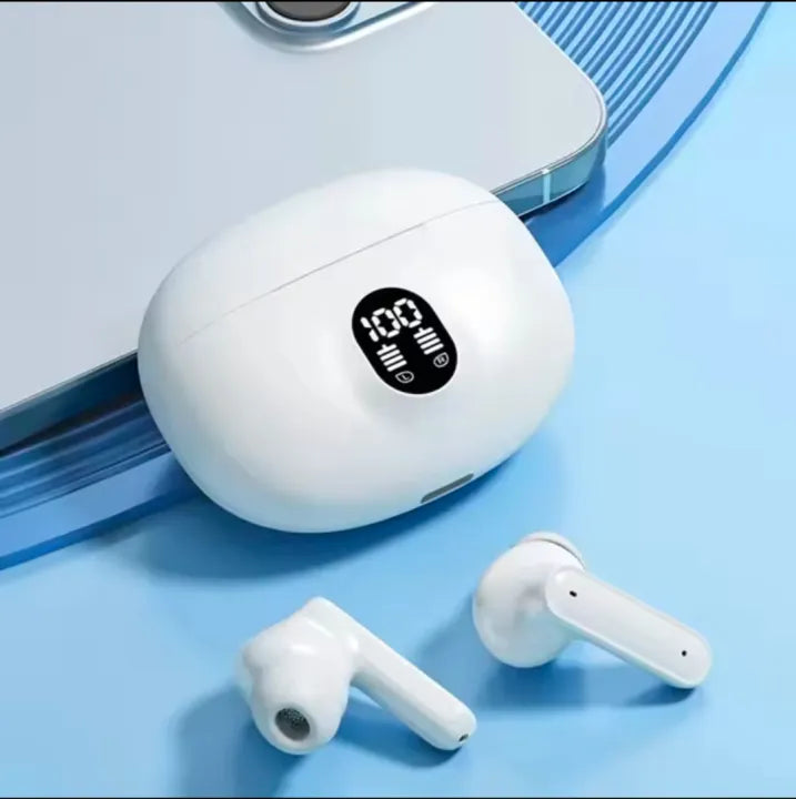 Pro 6 Hi-Fi Wireless Airbuds 5.0 Bluetooth Earphone Slim small size with Charging Case White