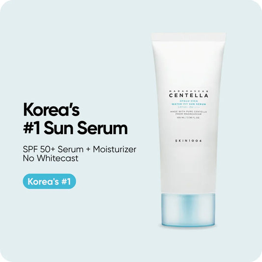 SKIN1004 Madagascar Centella Hyalu-Cica Water-Fit Sun Serum (SPF50+ PA++++) – 100ml / 50ml