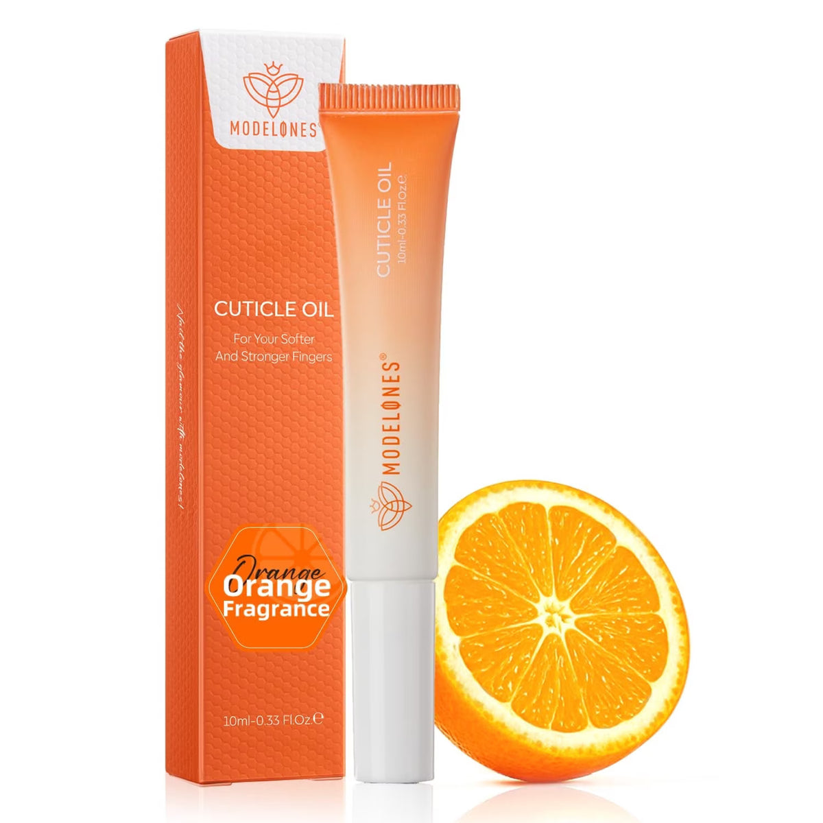 Modelones Cuticle Oil Pen | Orange Fragrance with Keratin, Jojoba & Vitamin E for Nail Growth & Strength
