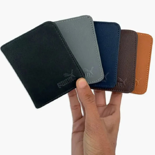 Genuine Leather Slim Bifold Wallet for Men