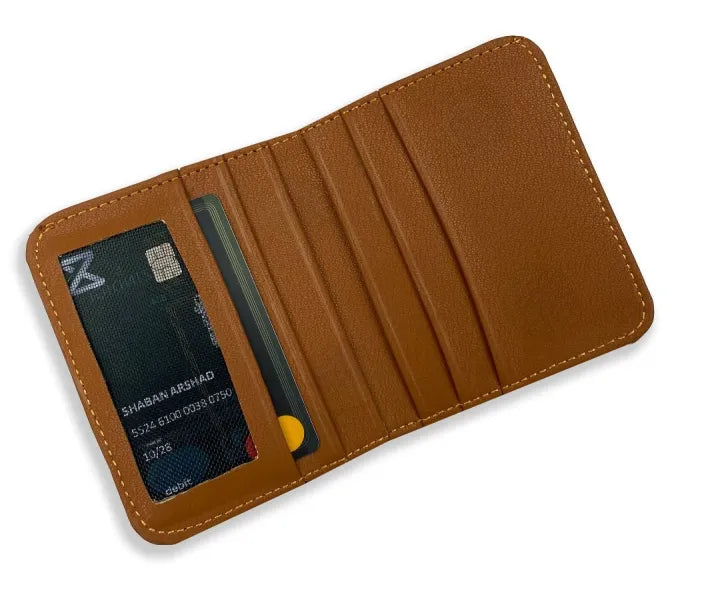 Genuine Leather Slim Bifold Wallet for Men