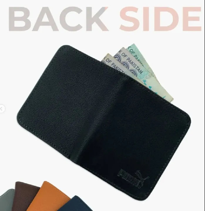 Genuine Leather Slim Bifold Wallet for Men