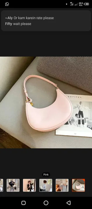 Premium PU Leather Vintage Crescent Sling Bag for Women - Stylish Shoulder Purse