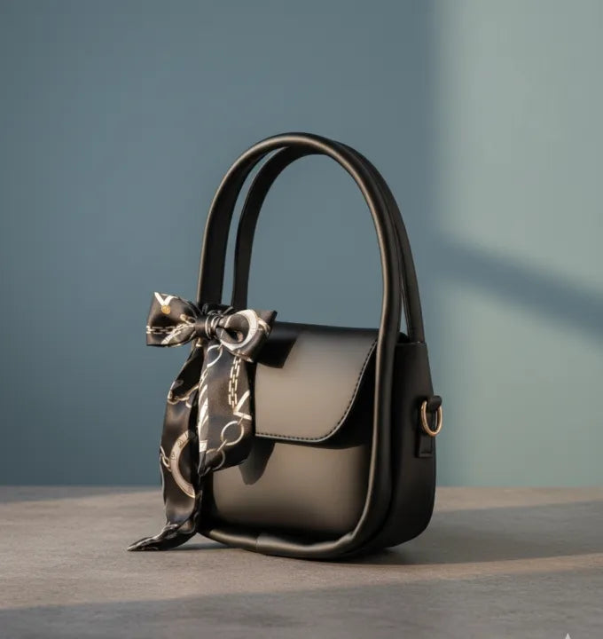 🎀 Elegant Ladies Multicolor Shoulder Bag 👜 | Fashion Crossbody Purse and top handle bag with Polka Dot Bow For Women