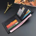 Men’s Premium Check Pattern Leather Wallet – Stylish Bifold Design