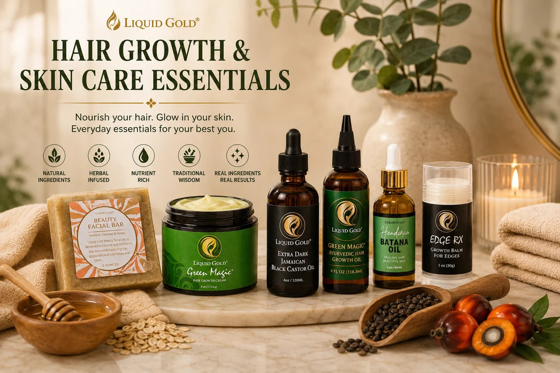 Liquid Gold Green Magic Hair Growth Cream – Organic Scalp Care & Hair Thickening Formula for Edges, Crown & Thinning Hair