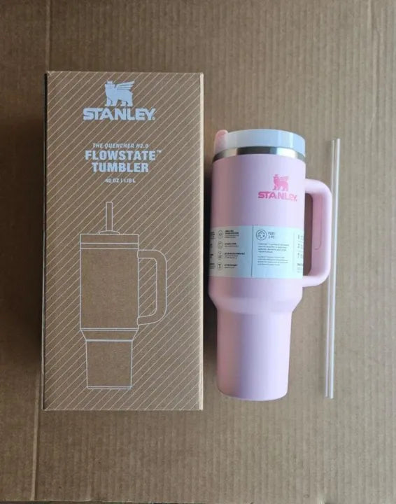 Stanley Quencher 40oz Tumbler Cup | Hot & Cold Water Bottle for Gym, Office, Home & Travel | Leakproof Stainless Steel Mug with Handle & Straw