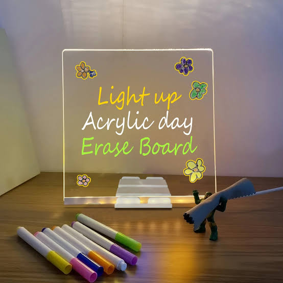 GlowBoard™ – LED Illuminated Acrylic Dry Erase Note Board