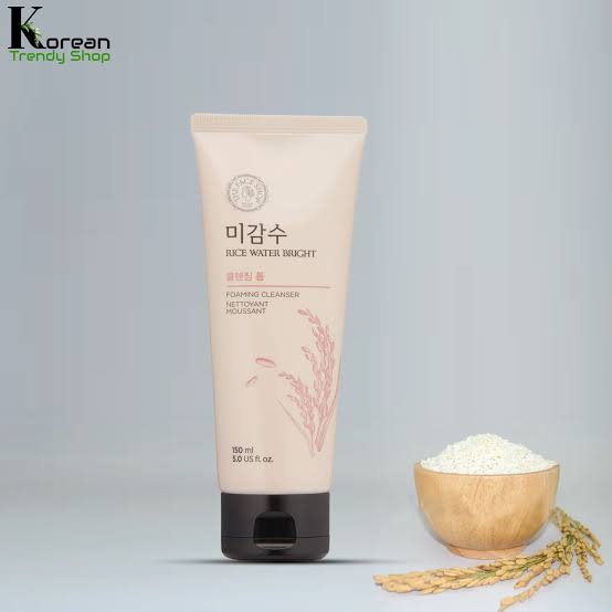 The Face Shop Rice Water Bright Foaming Cleanser | Hydrating & Brightening Face Wash (150ml)